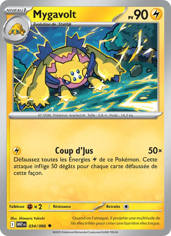 Mygavolt — carte 034 de l’extension Flamme Blanche