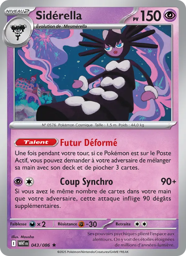 Sidérella — carte 043 de l’extension Flamme Blanche