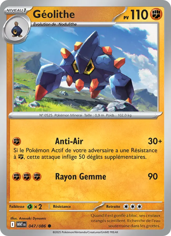 Géolithe — carte 047 de l’extension Flamme Blanche