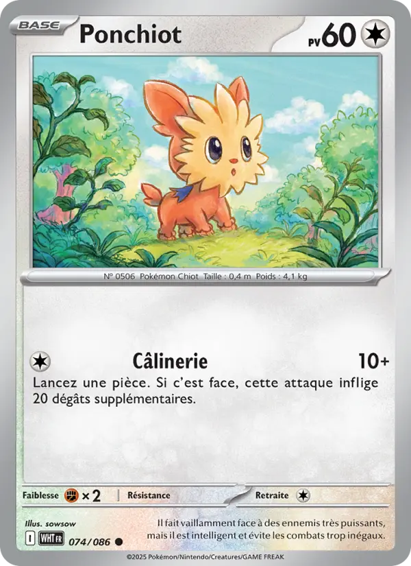 Ponchiot — carte 074 de l’extension Flamme Blanche