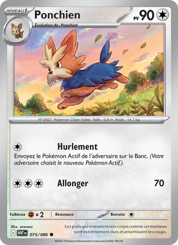 Ponchien — carte 075 de l’extension Flamme Blanche