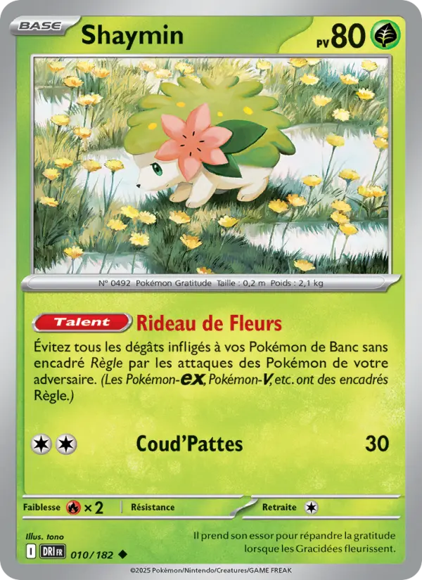 Shaymin — carte 010 de l’extension Rivalités Destinées