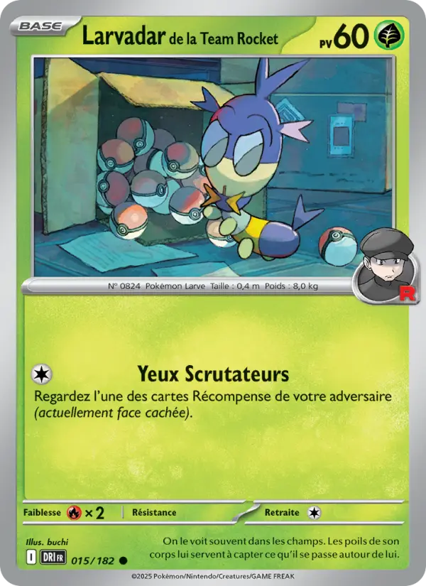 Larvadar de la Team Rocket — carte 015 de l’extension Rivalités Destinées