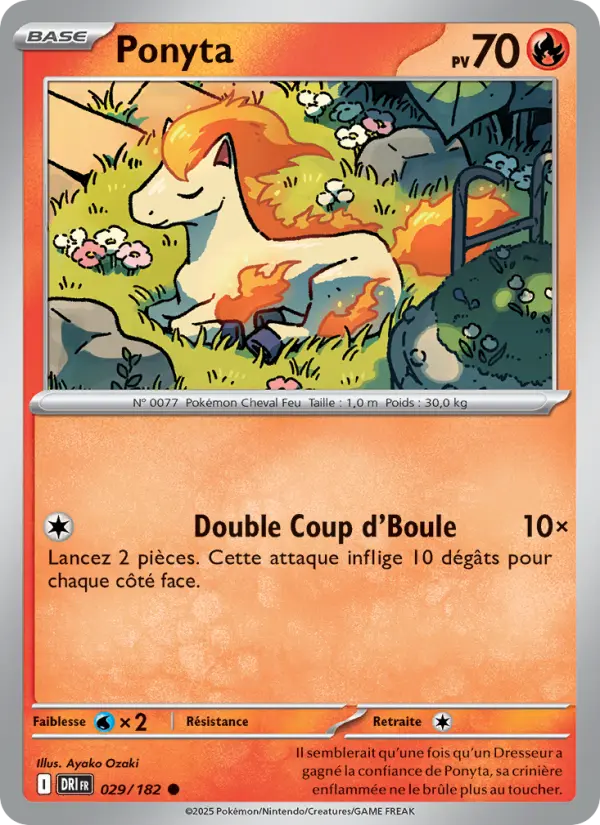 Ponyta — carte 029 de l’extension Rivalités Destinées