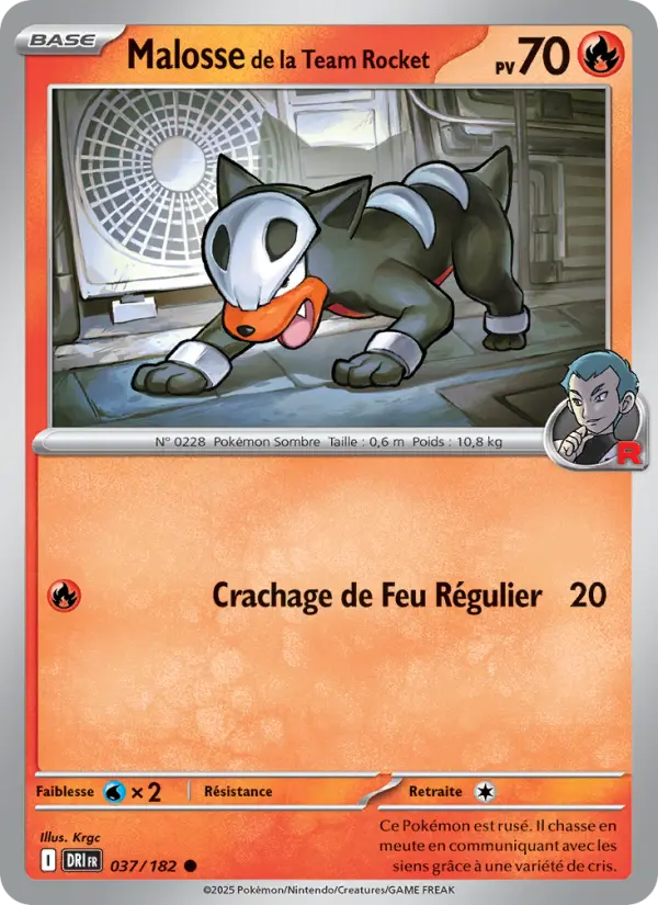 Malosse de la Team Rocket — carte 037 de l’extension Rivalités Destinées