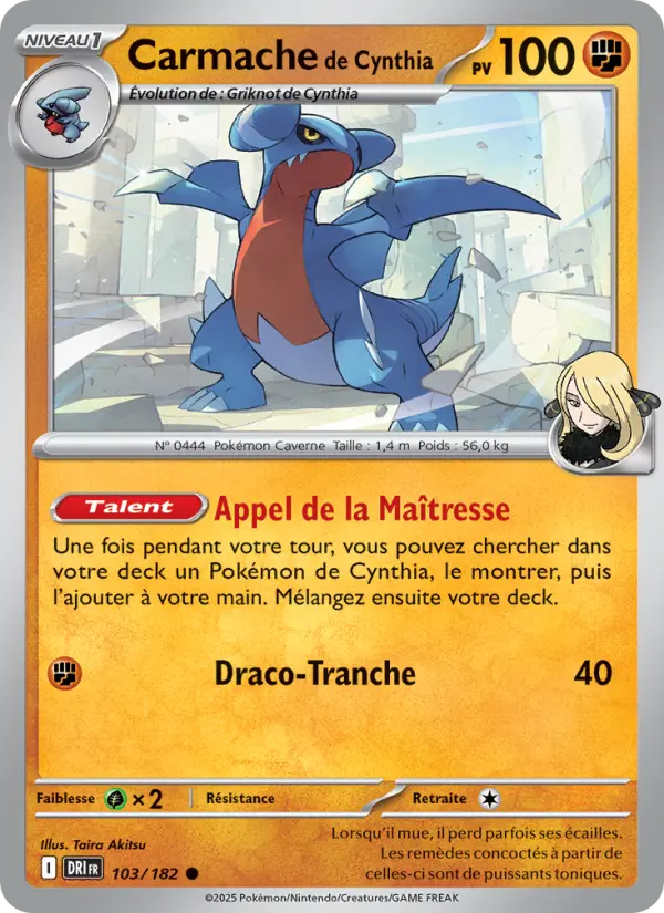 Carmache de Cynthia — carte 103 de l’extension Rivalités Destinées