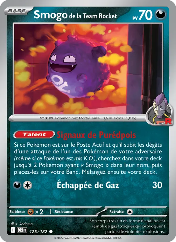 Smogo de la Team Rocket — carte 125 de l’extension Rivalités Destinées