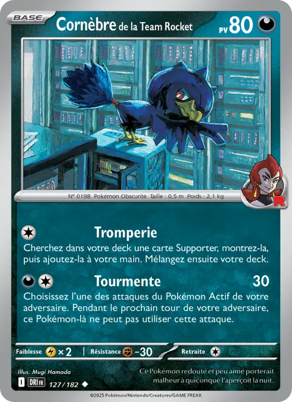 Cornèbre de la Team Rocket — carte 127 de l’extension Rivalités Destinées