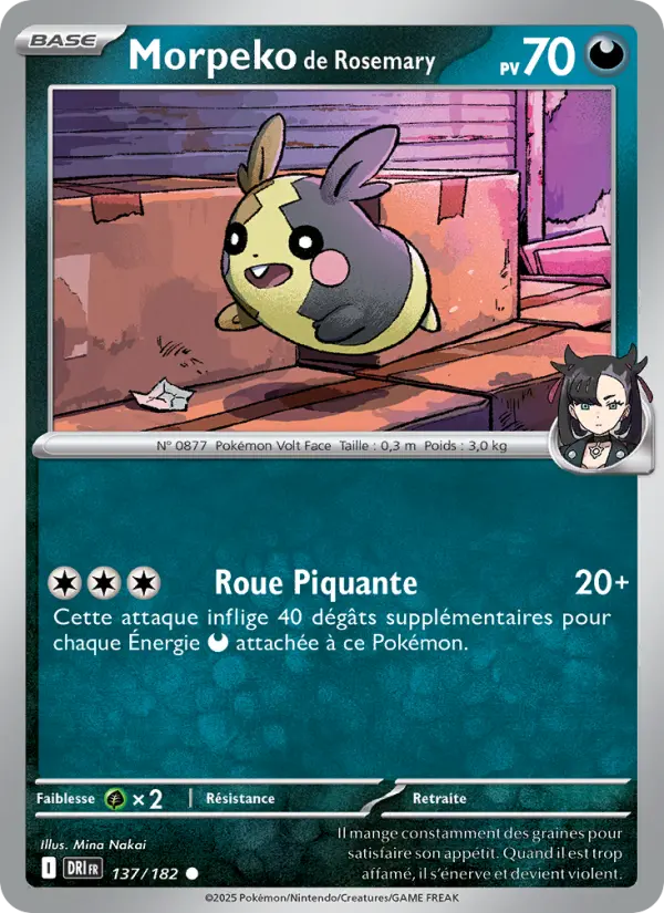 Morpeko de Rosemary — carte 137 de l’extension Rivalités Destinées