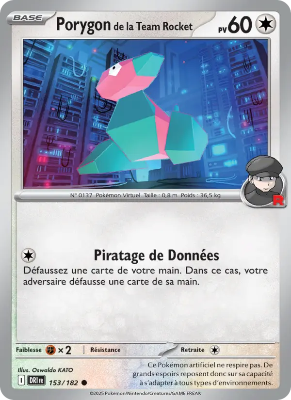 Porygon de la Team Rocket — carte 153 de l’extension Rivalités Destinées