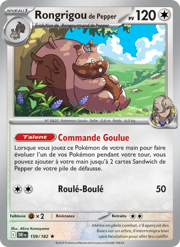Rongrigou de Pepper — carte 159 de l’extension Rivalités Destinées