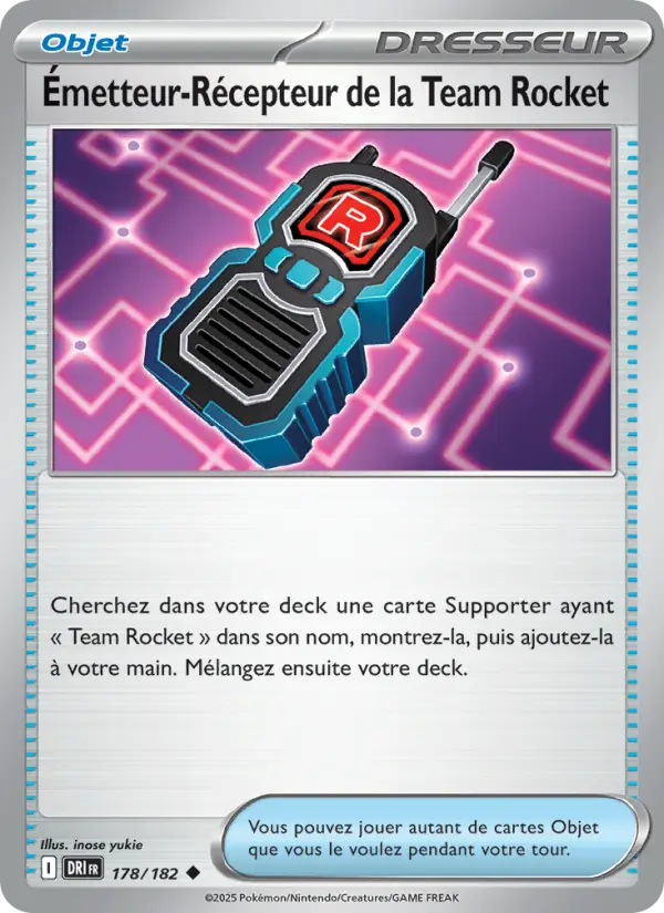 Émetteur-Récepteur de la Team Rocket — carte 178 de l’extension Rivalités Destinées