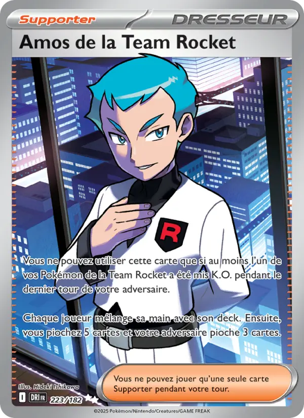 Amos de la Team Rocket — carte 223 de l’extension Rivalités Destinées