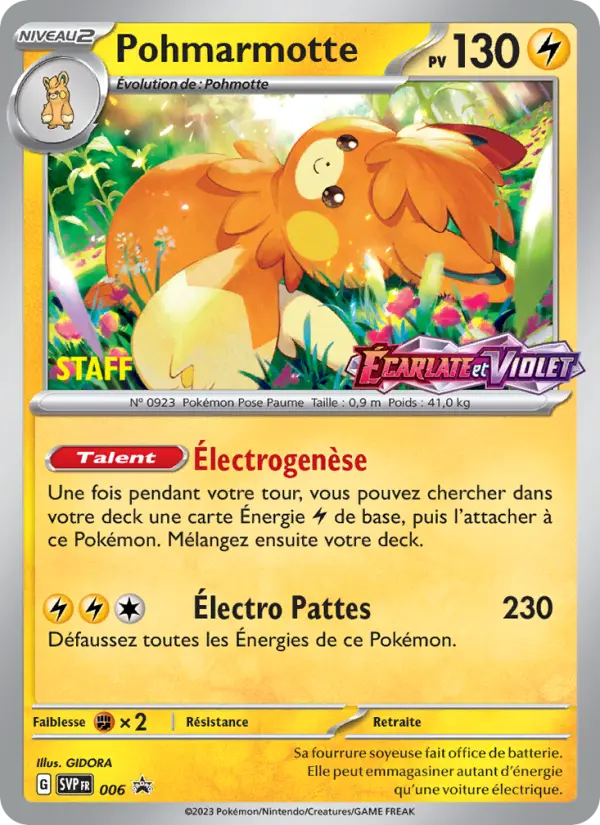 Pohmarmotte — carte 006 de l’extension SVP Black Star Promos
