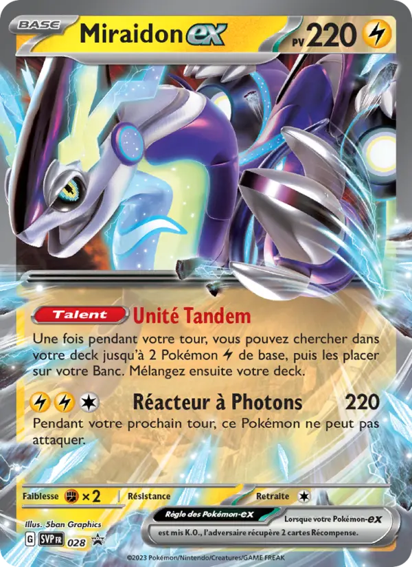Miraidon-ex — carte 028 de l’extension SVP Black Star Promos