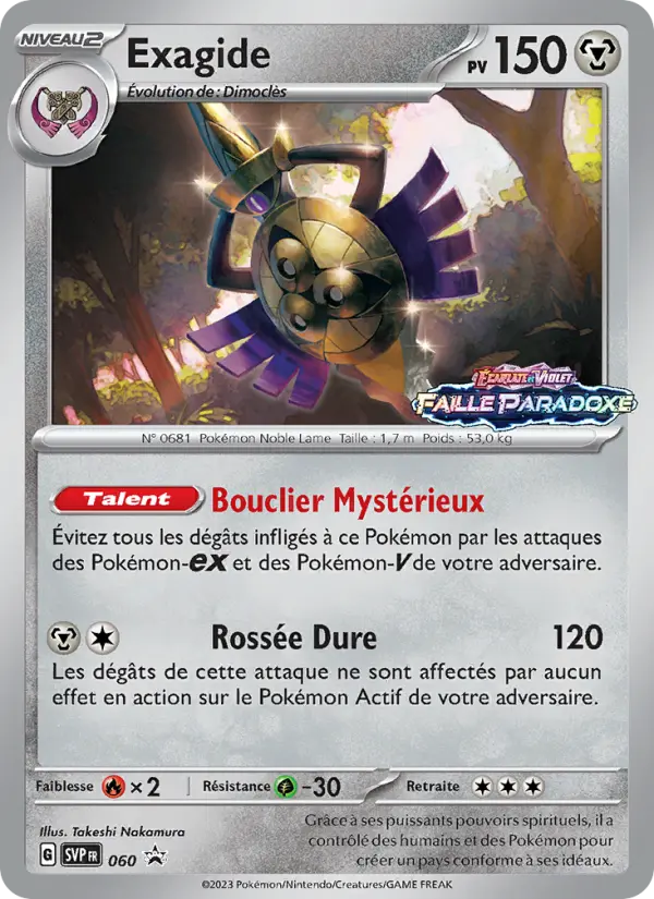 Exagide — carte 060 de l’extension SVP Black Star Promos