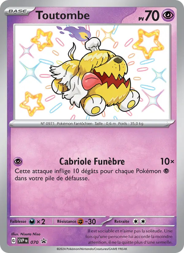 Toutombe — carte 070 de l’extension SVP Black Star Promos