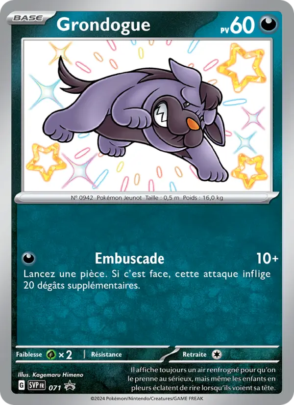 Grondogue — carte 071 de l’extension SVP Black Star Promos