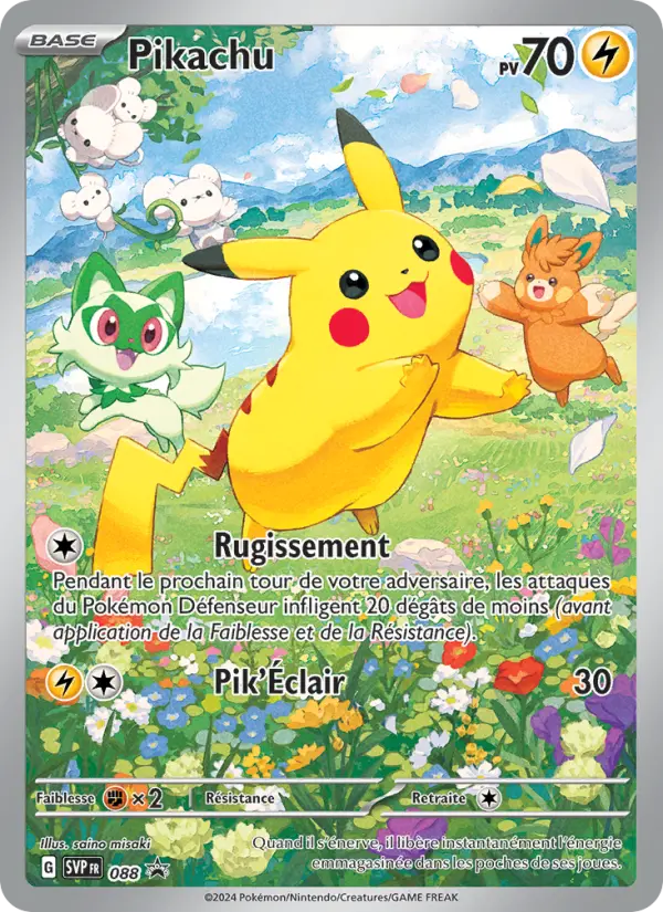 Pikachu — carte 088 de l’extension SVP Black Star Promos