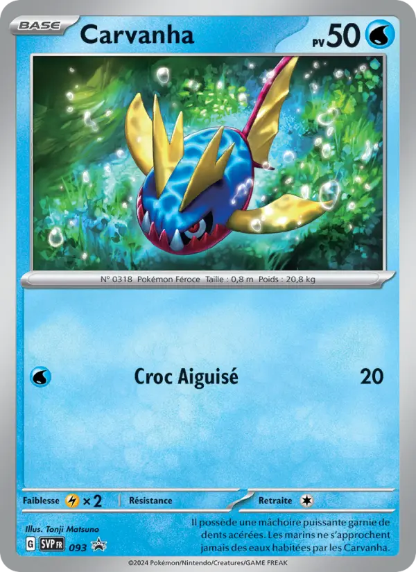 Carvanha — carte 093 de l’extension SVP Black Star Promos