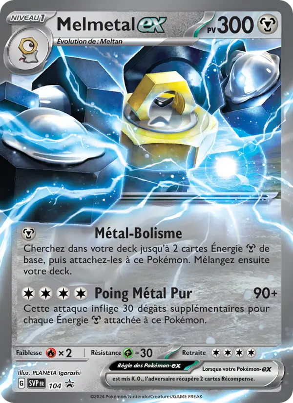 Melmetal-ex — carte 104 de l’extension SVP Black Star Promos
