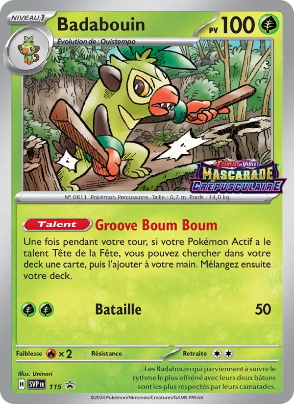 Badabouin — carte 115 de l’extension SVP Black Star Promos