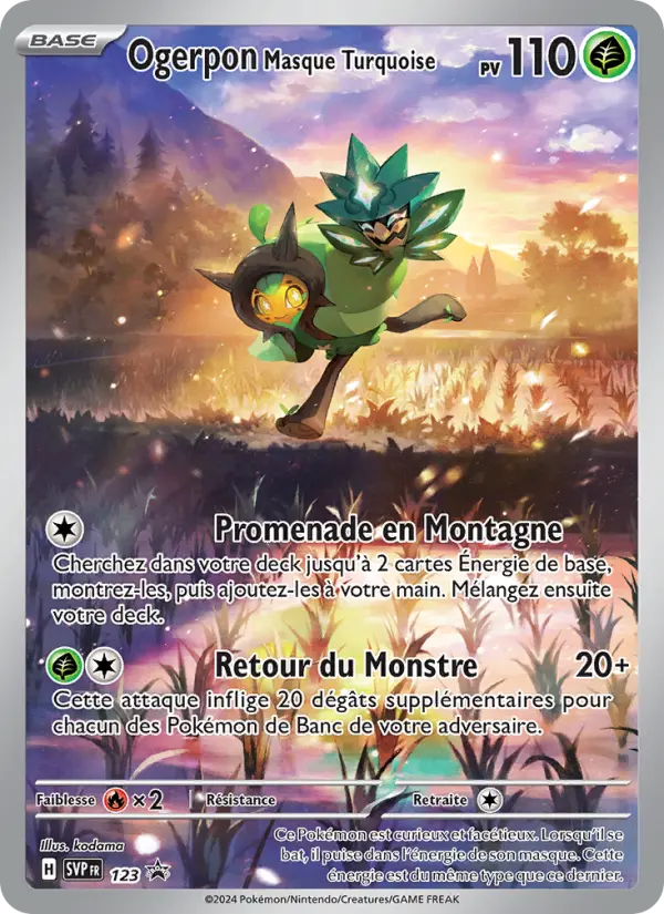 Ogerpon Masque Turquoise — carte 123 de l’extension SVP Black Star Promos