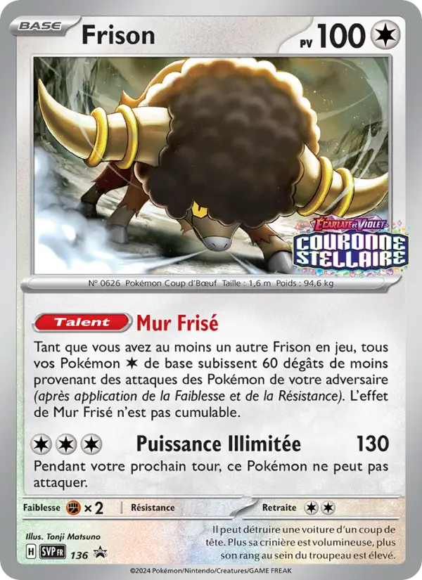 Frison — carte 136 de l’extension SVP Black Star Promos