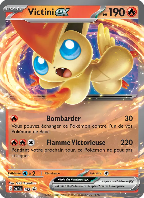 Victini-ex — carte 142 de l’extension SVP Black Star Promos
