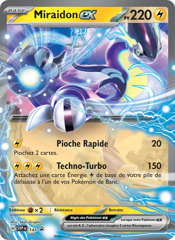 Miraidon-ex — carte 143 de l’extension SVP Black Star Promos