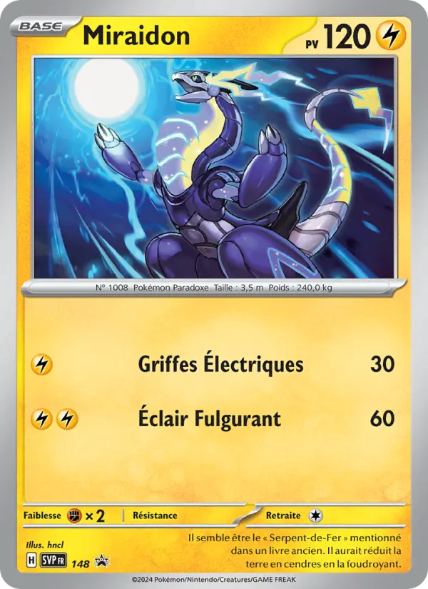Miraidon — carte 148 de l’extension SVP Black Star Promos