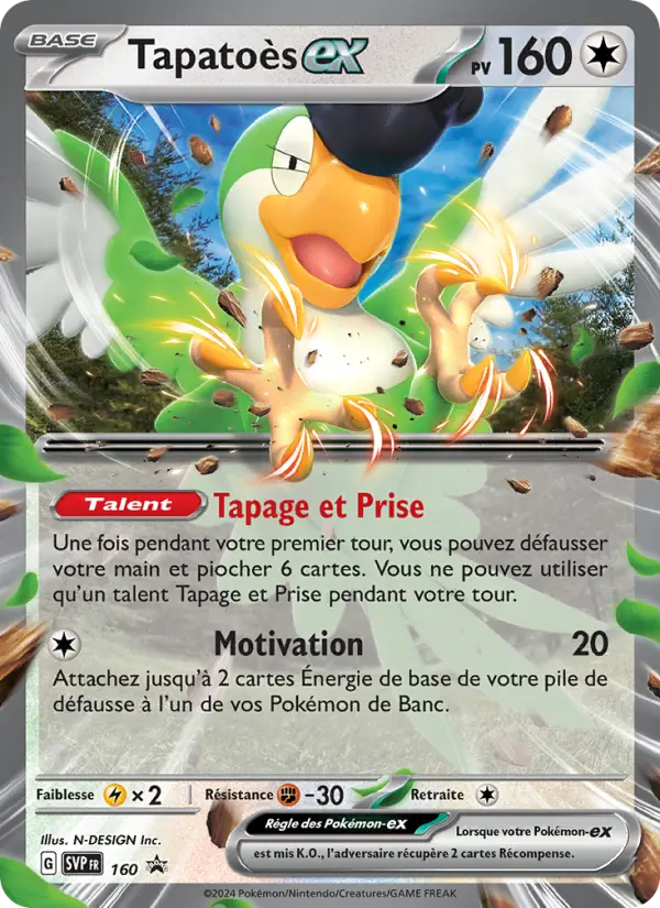 Tapatoès-ex — carte 160 de l’extension SVP Black Star Promos