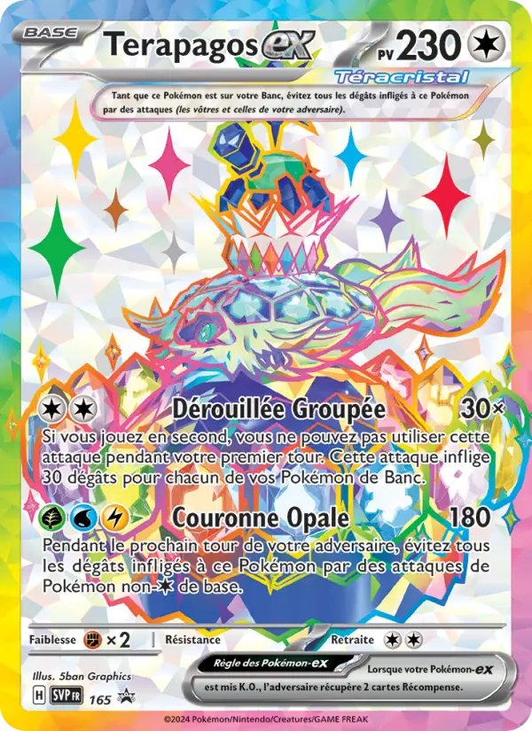 Terapagos-ex — carte 165 de l’extension SVP Black Star Promos