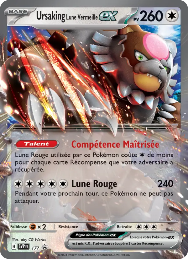 Ursaking Lune Vermeille-ex — carte 177 de l’extension SVP Black Star Promos