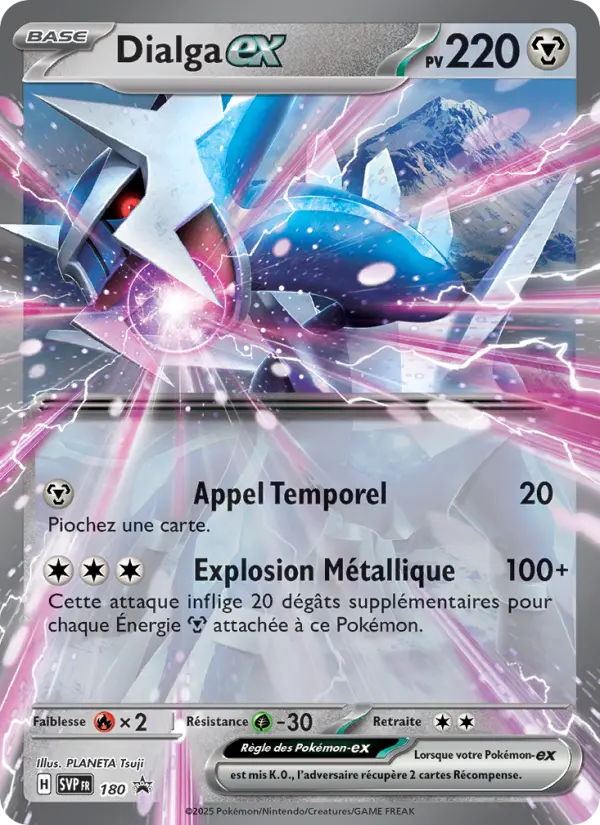 Dialga-ex — carte 180 de l’extension SVP Black Star Promos
