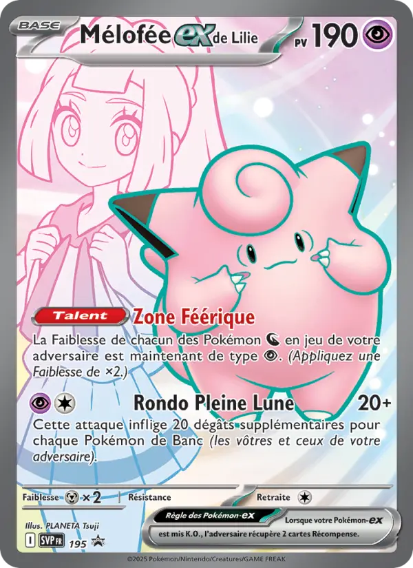 Mélofée-ex de Lilie — carte 195 de l’extension SVP Black Star Promos