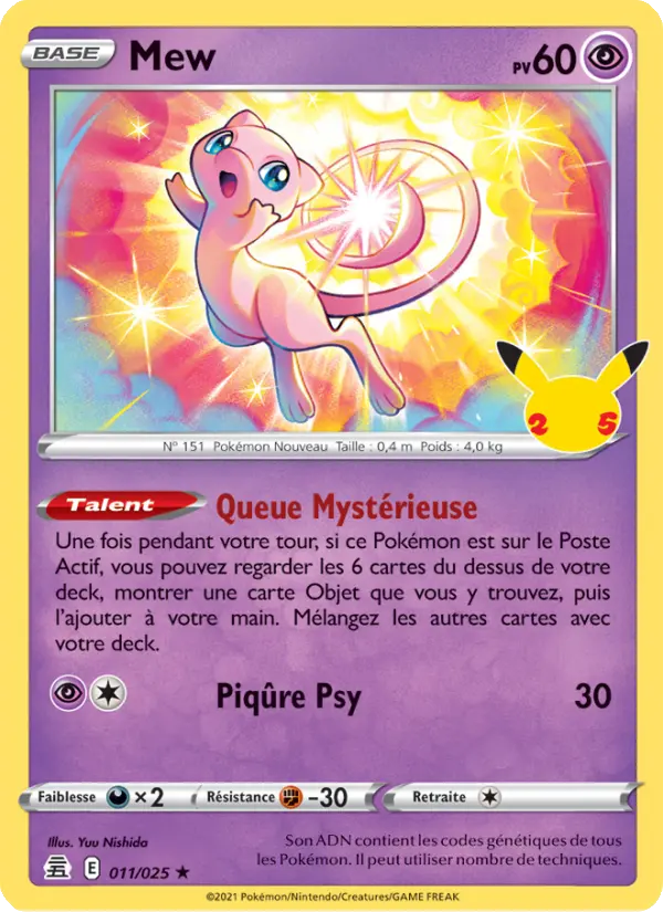 Mew — carte 11 de l’extension Célébrations