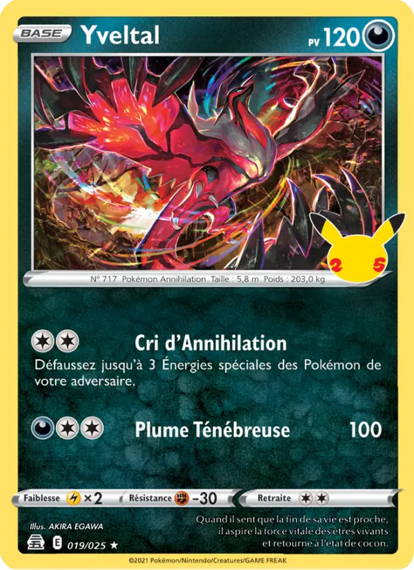 Yveltal — carte 19 de l’extension Célébrations