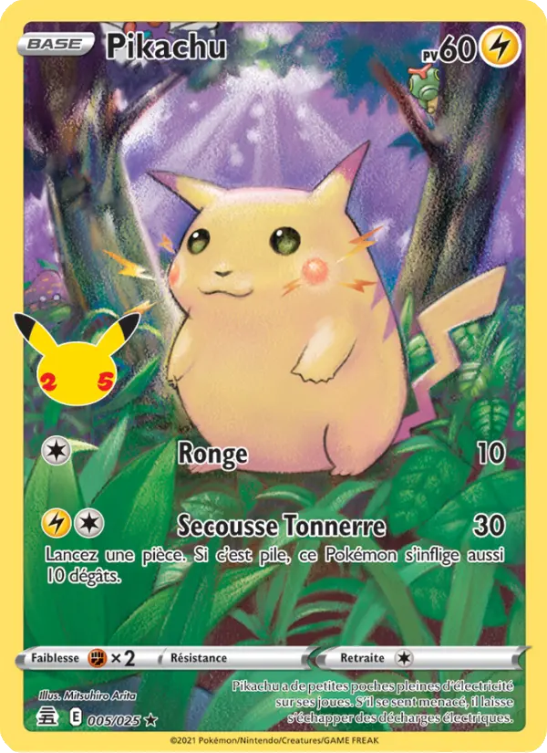 Pikachu — carte 5 de l’extension Célébrations