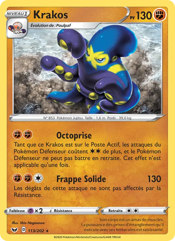 Krakos — carte 113 de l’extension Épée et Bouclier