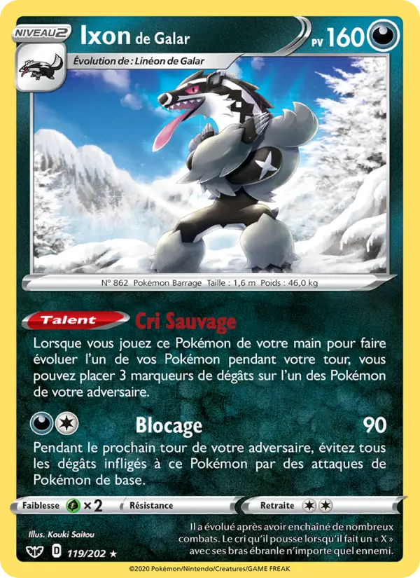 Ixon de Galar — carte 119 de l’extension Épée et Bouclier