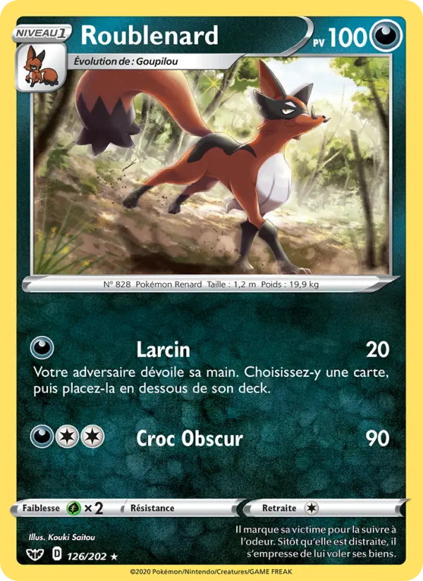 Roublenard — carte 126 de l’extension Épée et Bouclier