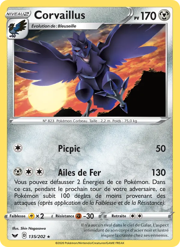 Corvaillus — carte 135 de l’extension Épée et Bouclier