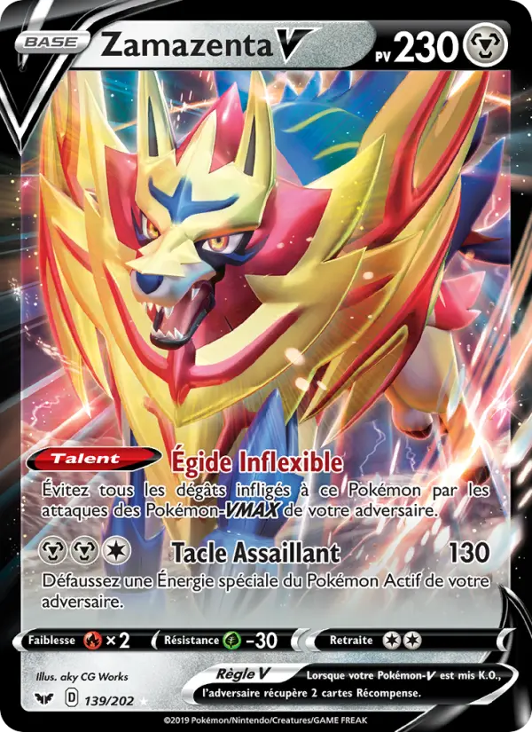 Zamazenta V — carte 139 de l’extension Épée et Bouclier