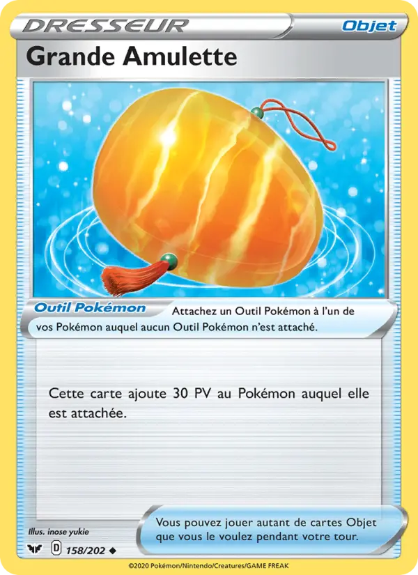 Grande Amulette — carte 158 de l’extension Épée et Bouclier