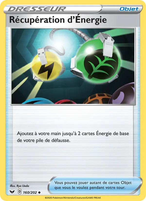 Récupération d'Énergie — carte 160 de l’extension Épée et Bouclier