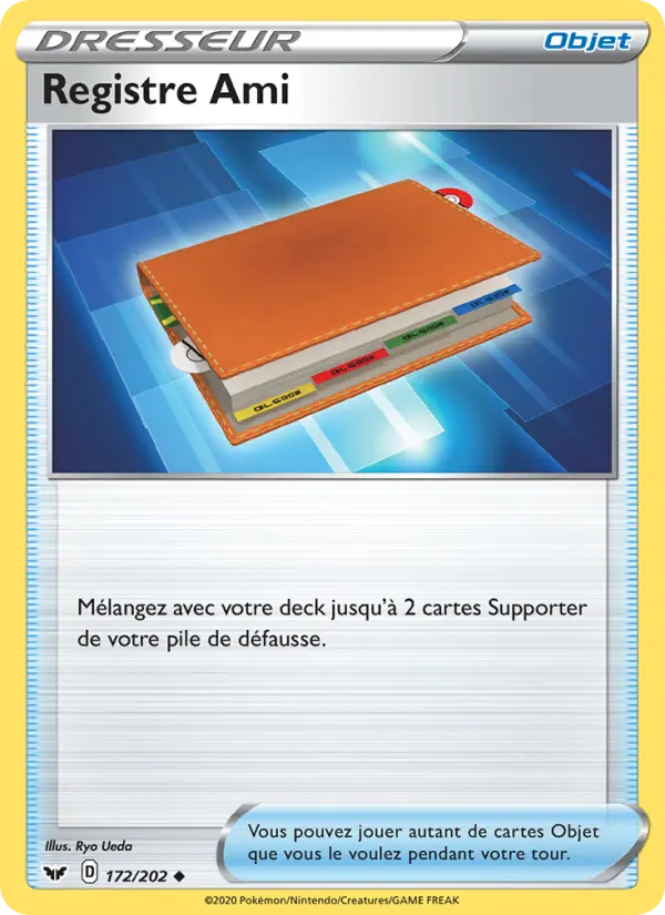Registre Ami — carte 172 de l’extension Épée et Bouclier