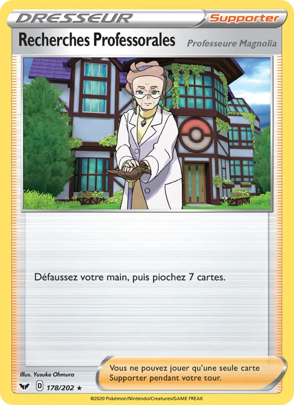 Recherches Professorales (Professeure Magnolia) — carte 178 de l’extension Épée et Bouclier