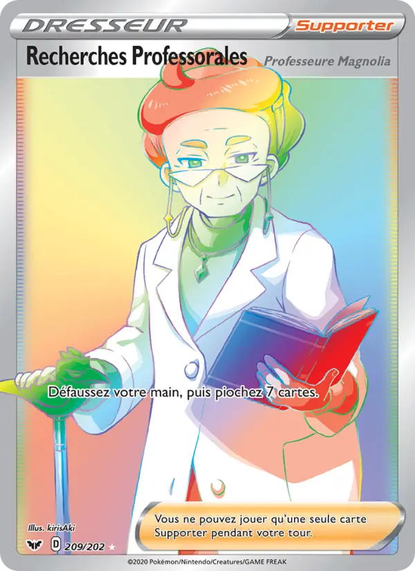 Recherches Professorales (Professeure Magnolia) — carte 209 de l’extension Épée et Bouclier
