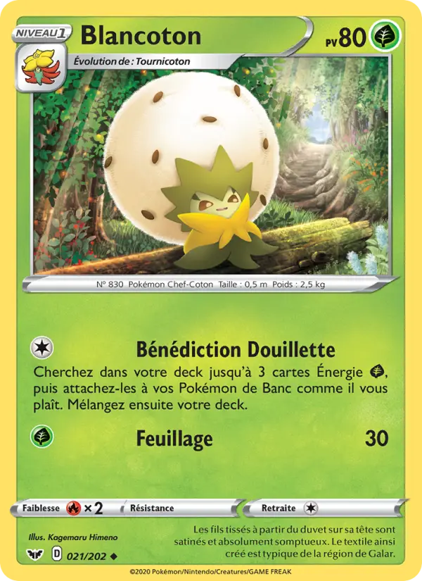 Blancoton — carte 21 de l’extension Épée et Bouclier